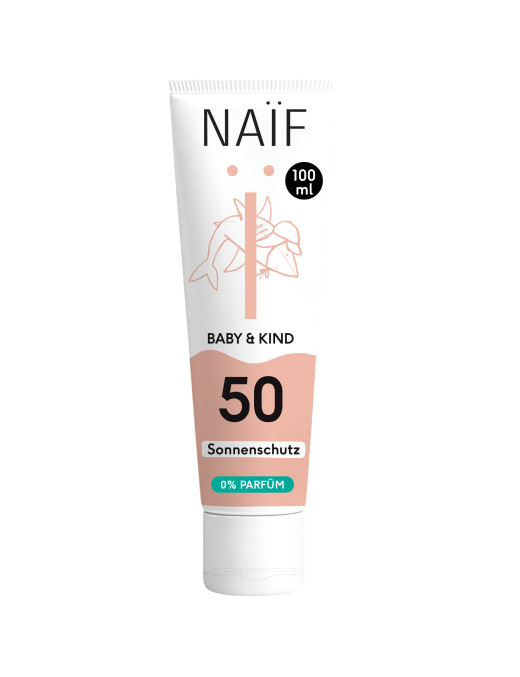 Krem ochronny z filterm mineralnym SPF 50 nieperfumowany Naif