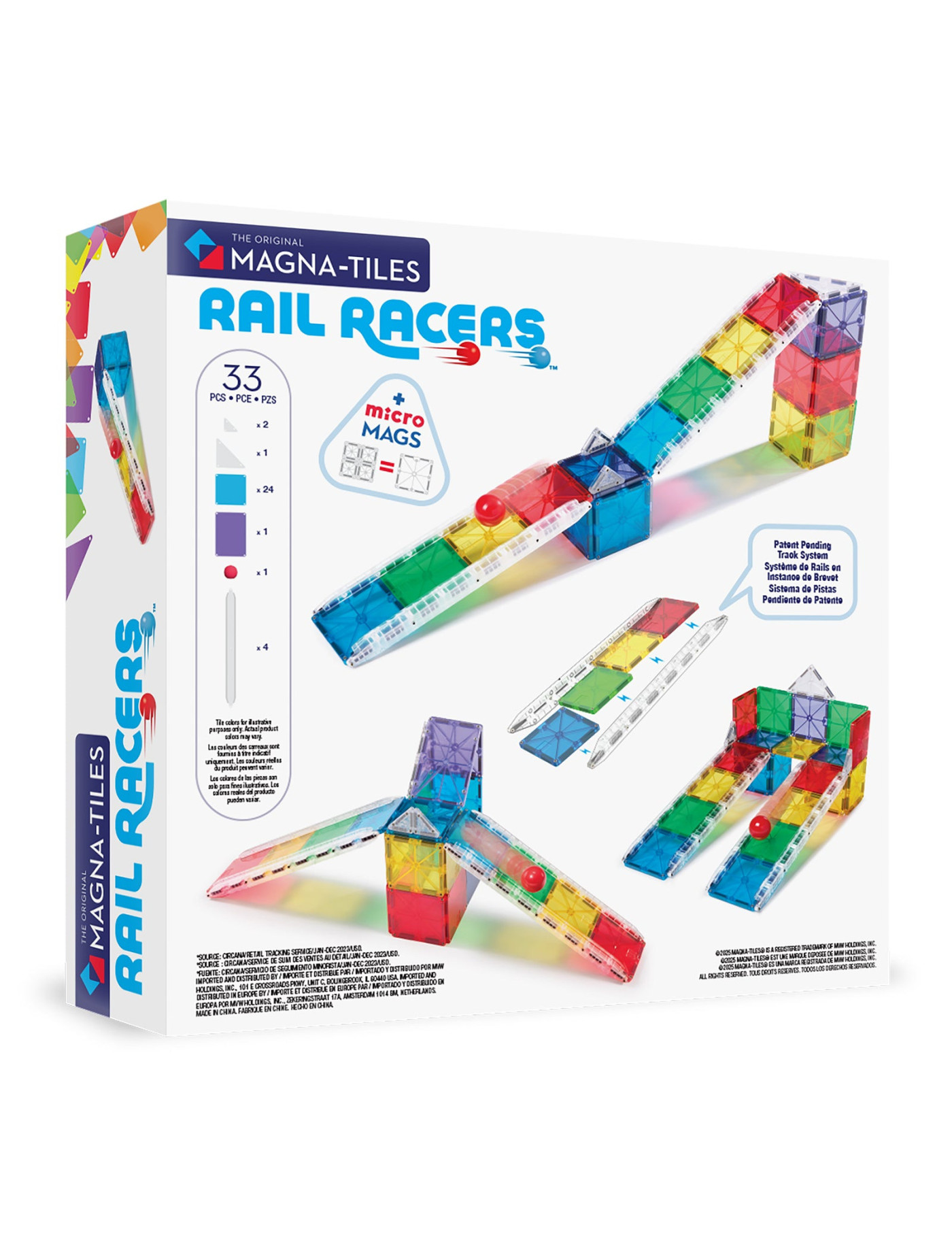 MAGNA-TILES® Klocki Magnetyczne Rail Racers 33 el.
