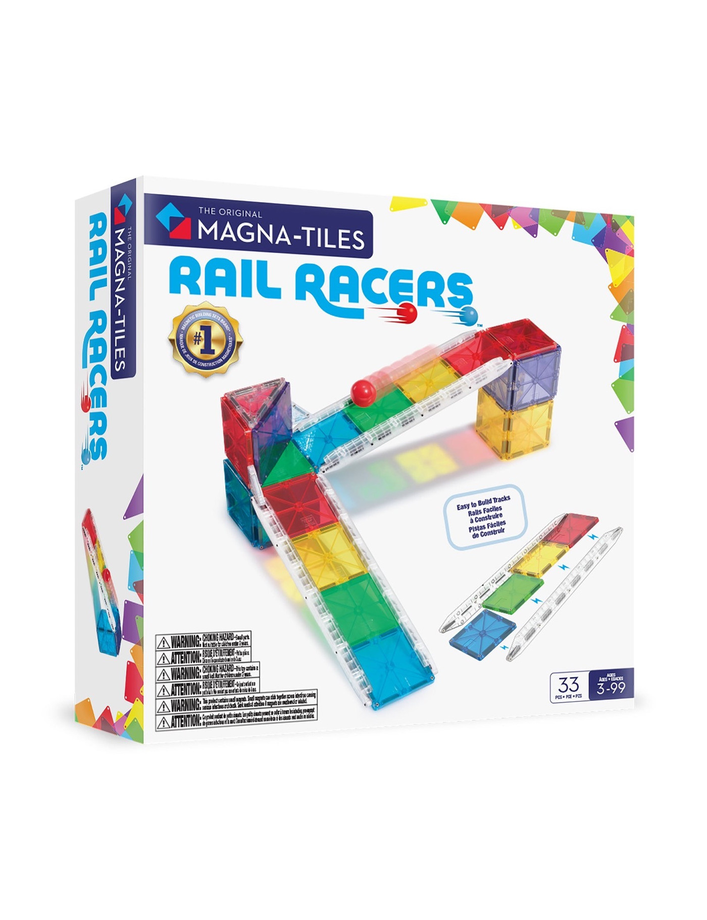MAGNA-TILES® Klocki Magnetyczne Rail Racers 33 el.