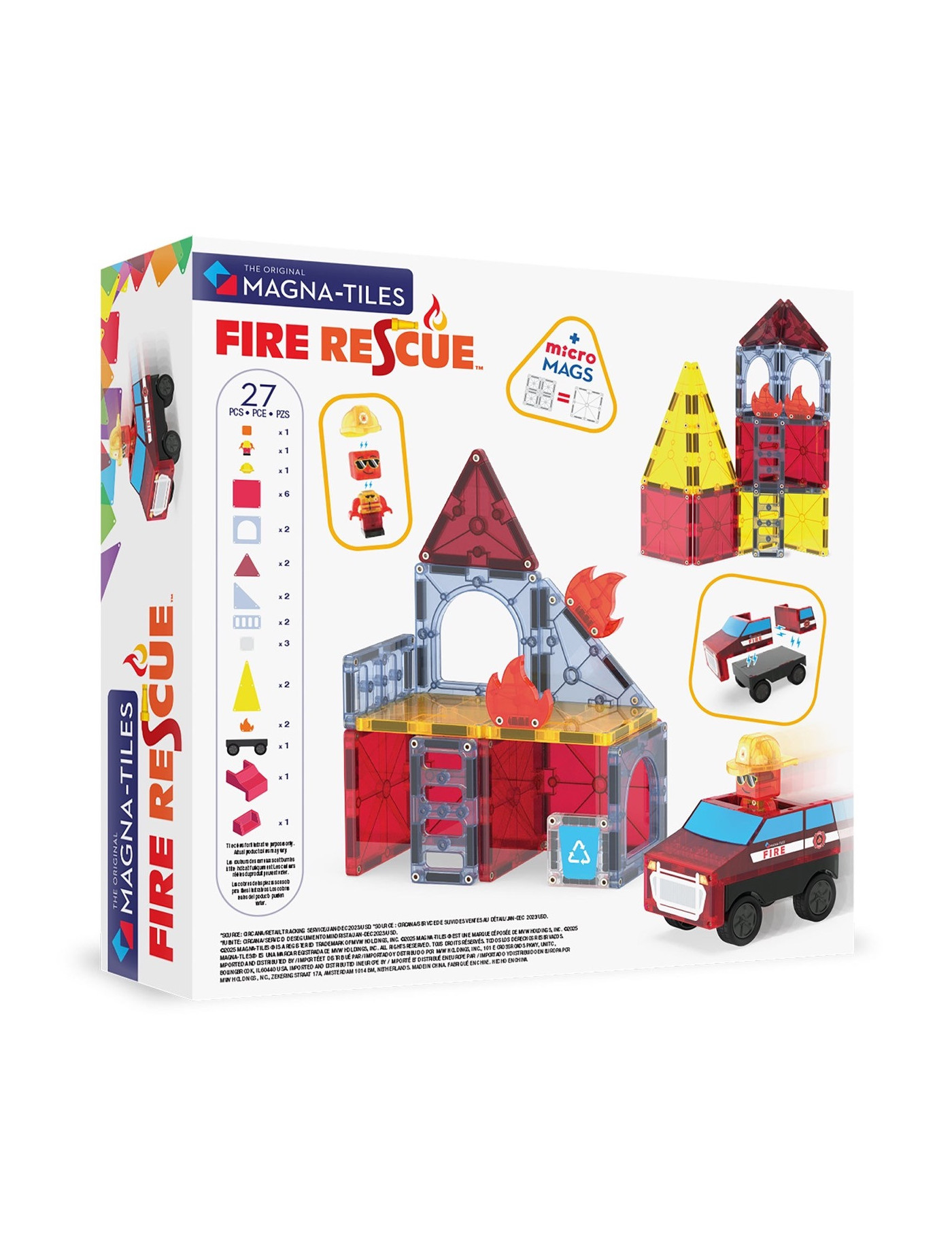 MAGNA-TILES® Klocki Magnetyczne Fire Rescue 27 el.