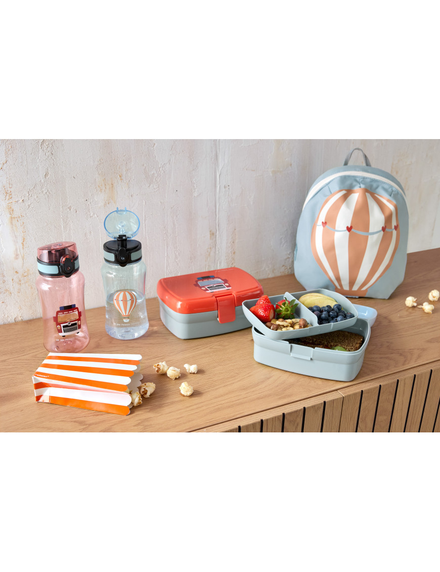 Lassig Zestaw na lunch Lunchbox + Tritanowa butelka - bidon 460 ml Tiny Drivers Balon Lassig