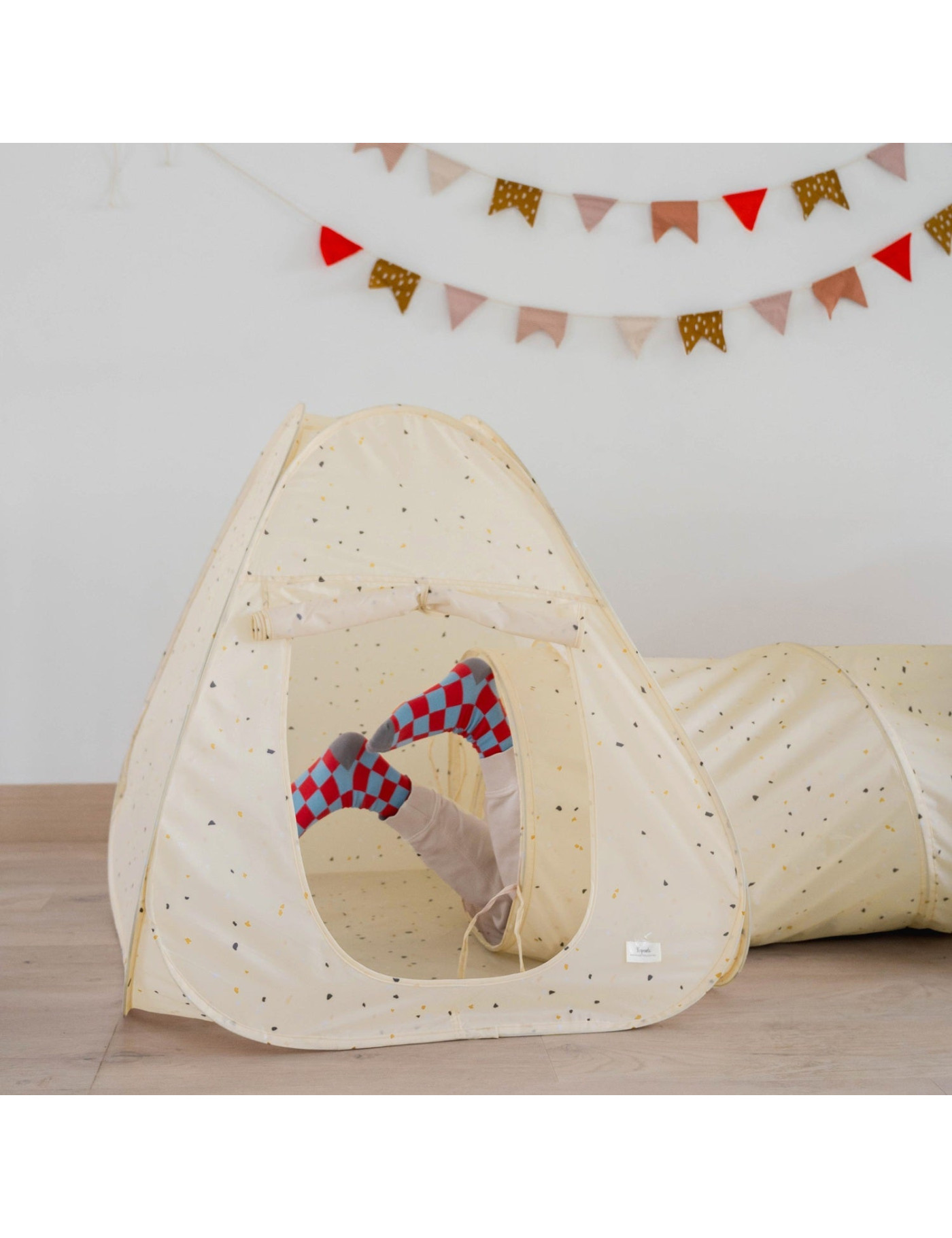 Namiot z tunelem Terrazzo Beige | 3 Sprouts