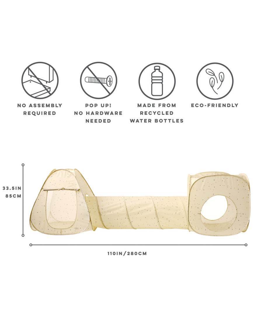 Namiot z tunelem Terrazzo Beige | 3 Sprouts