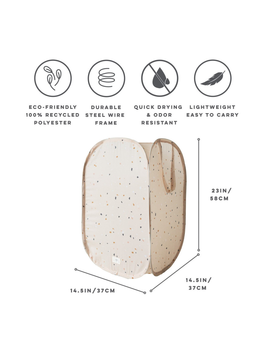 Składany kosz na pranie Pop-Up – Terrazzo Beige 3Sprouts