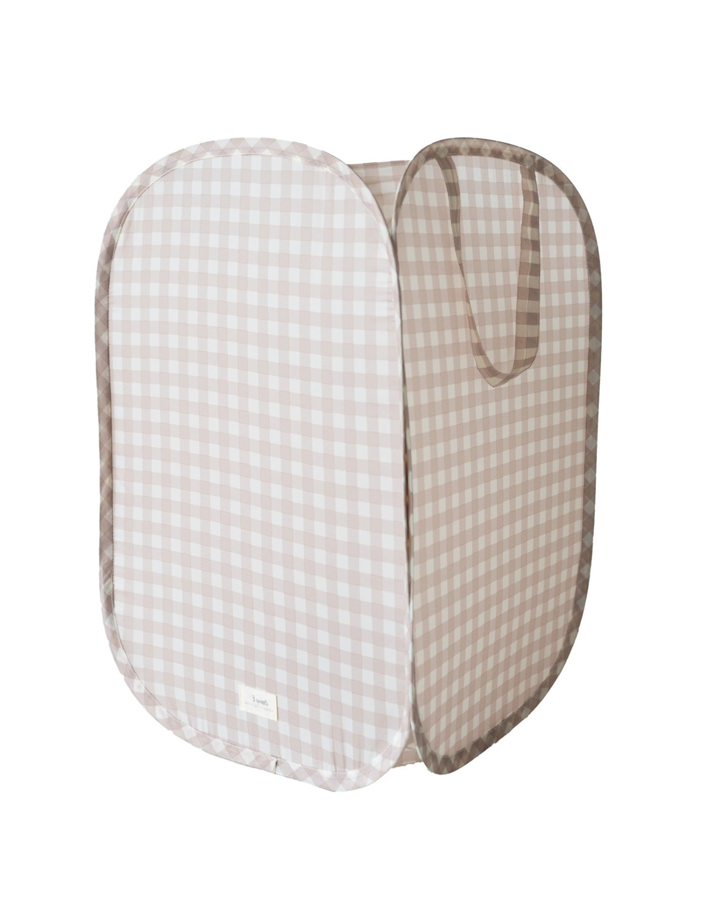 Składany kosz na pranie Pop-Up – Gingham Beige 3Sprouts