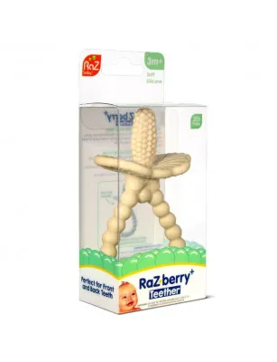Gryzak silikonowy Soczysta Malina Plus, karmelowy, RazBaby