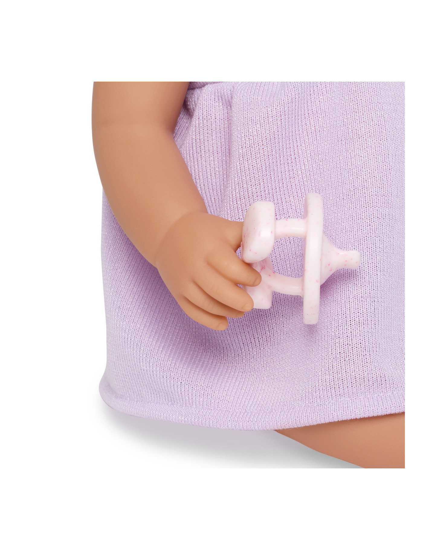 Lalka NIEMOWLĘ ze smoczkiem, w sukience i opasce Lullababy Lalka NIEMOWLĘ ze smoczkiem, w sukience i opasce Lullababy