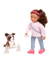 Lalka NATALIA 46cm – z PIESKIEM rasy Border Collie i akcesoriami do treningu Our Generation