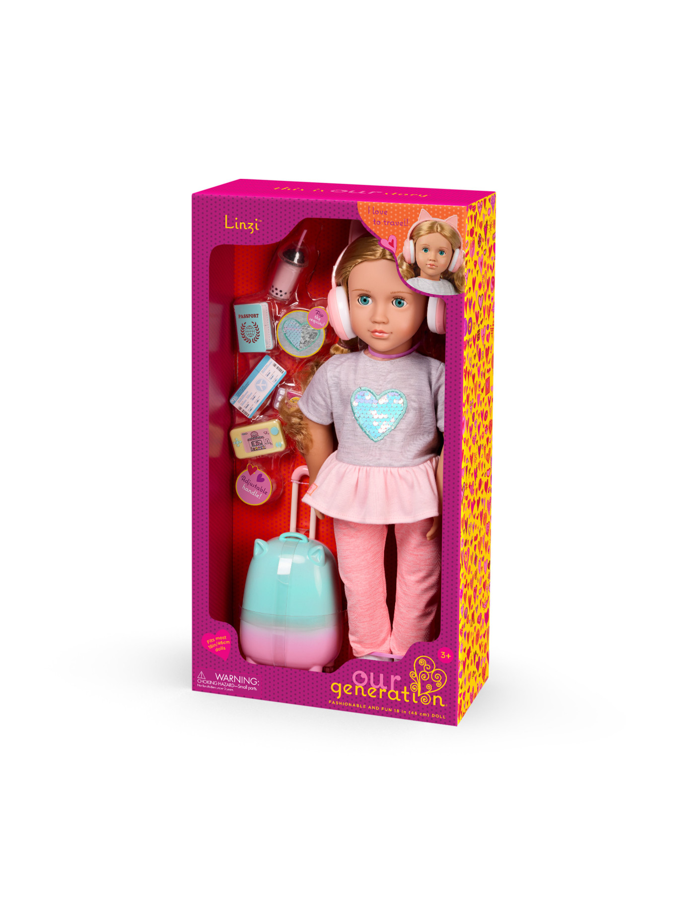 Lalka LINZI 46cm – PODRÓŻNICZKA Our Generation