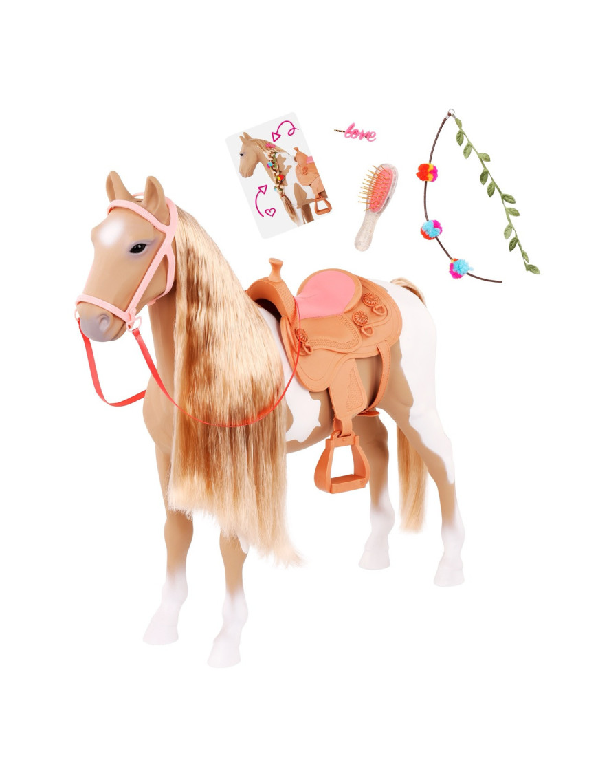 Duży koń do czesania 50 cm PALOMINO z akcesoriami  Our Generation