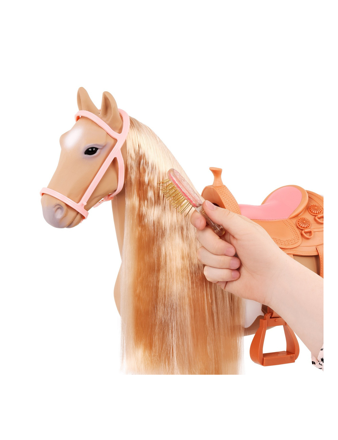 Duży koń do czesania 50 cm PALOMINO z akcesoriami  Our Generation