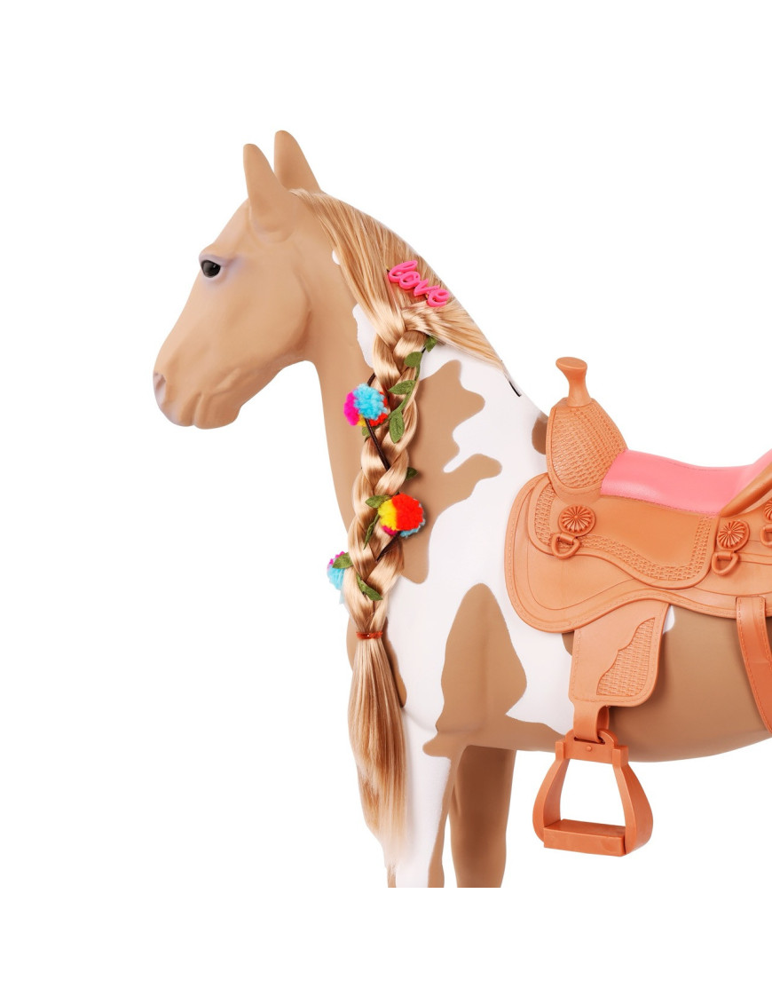 Duży koń do czesania 50 cm PALOMINO z akcesoriami  Our Generation