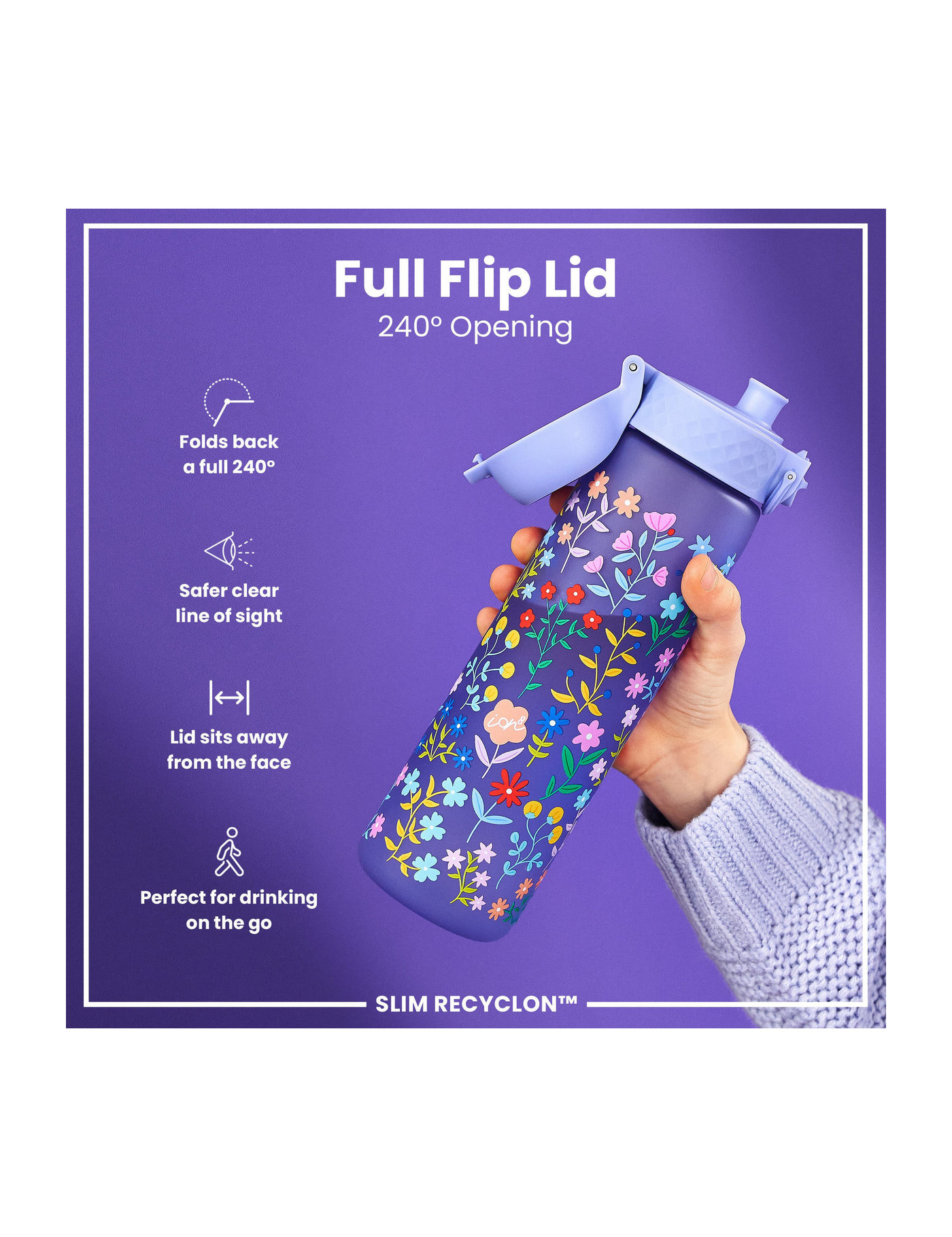 Butelka bidon ION8 BPA Delicate Floral 500 ml Butelka bidon ION8 BPA Delicate Floral 500 ml