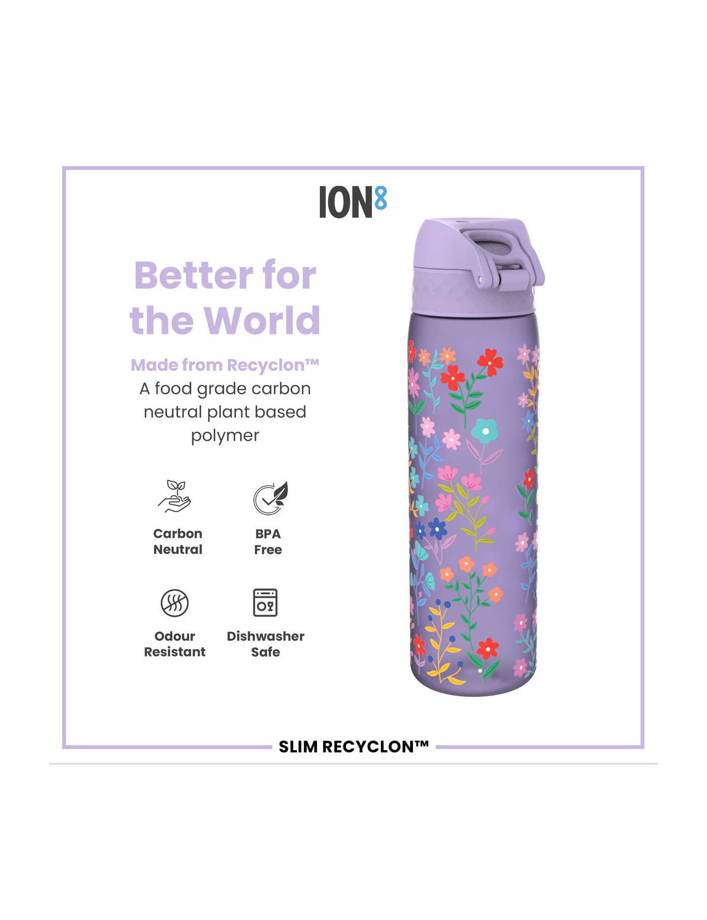 Butelka bidon ION8 BPA Delicate Floral 500 ml Butelka bidon ION8 BPA Delicate Floral 500 ml