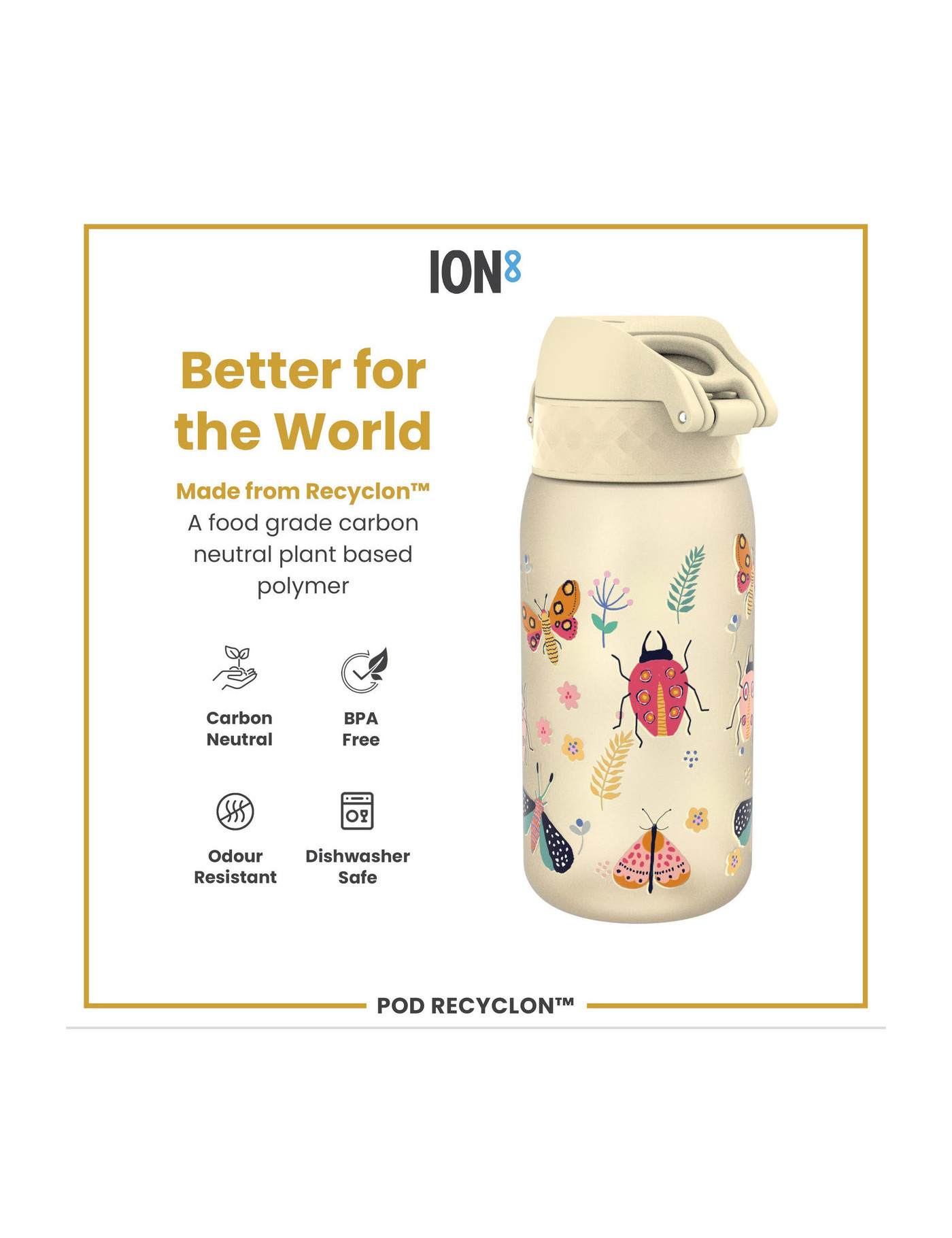 Butelka ION8® 350 ml – bez BPA i EA, lekka i szczelna | RECYCLON® Butelka ION8® 350 ml – bez BPA i EA, lekka i szczelna | RECYCLON®