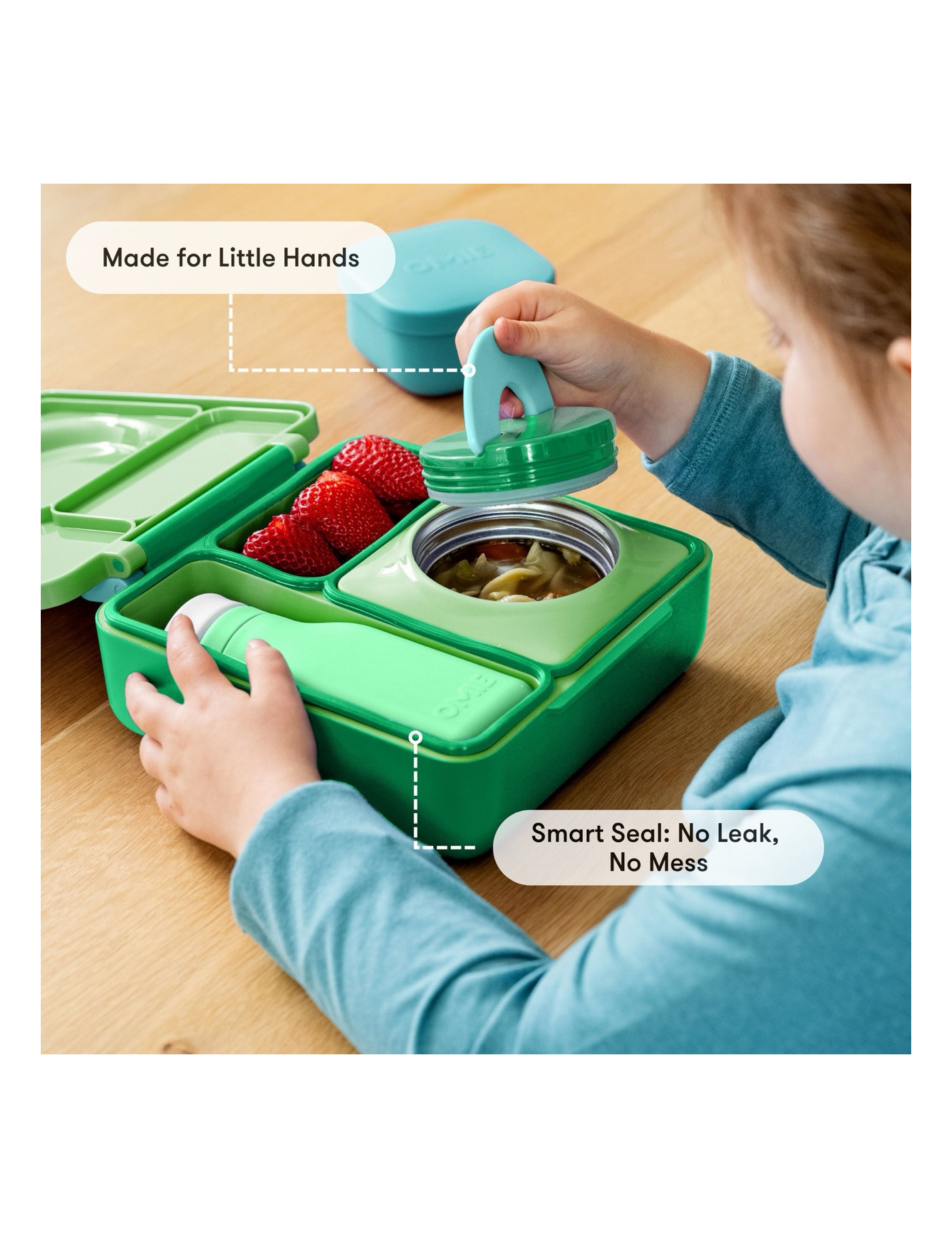 OMIE OMIEBOX lunch box z termosem, Apple Green