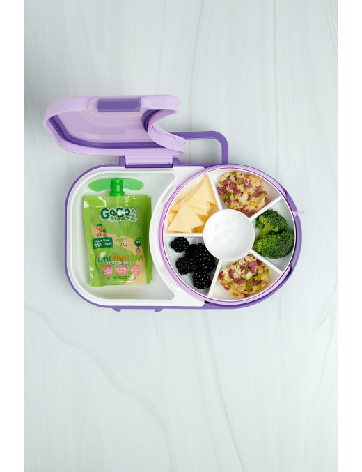 Śniadaniówka dla dzieci Lunchbox Snack Spinner 2w1 Gobe - Grape Purple