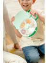 Śniadaniówka dla dzieci Lunchbox Snack Spinner 2w1 Gobe - Sage Green