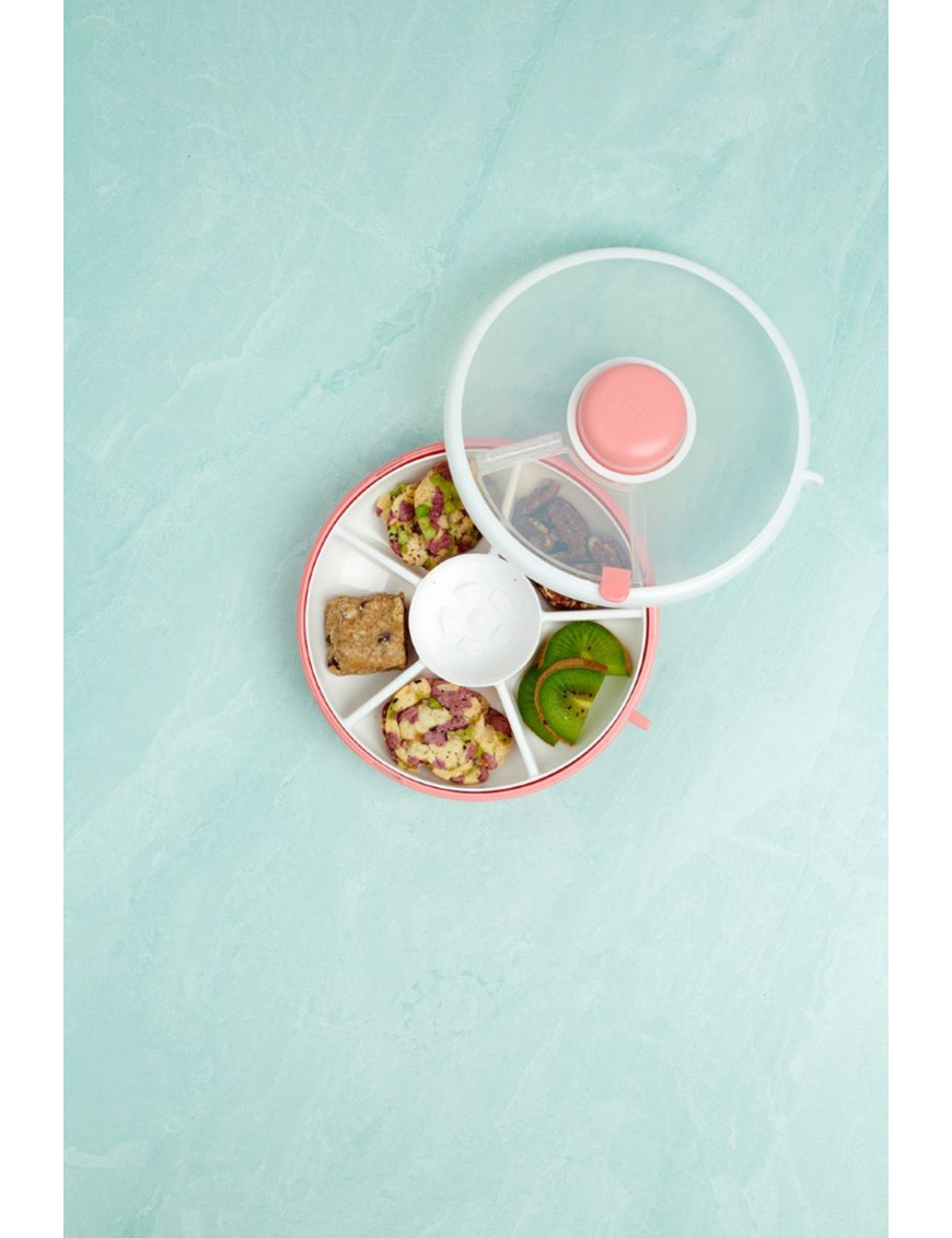 GoBe Pojemnik na przekąski Snack Spinner Coral Pink