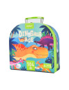 Puzzle w walizce – Era dinozaurów (104 elementy) Mideer