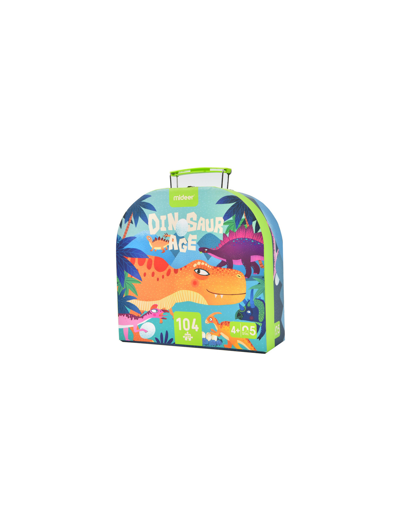 Puzzle w walizce – Era dinozaurów (104 elementy) Mideer