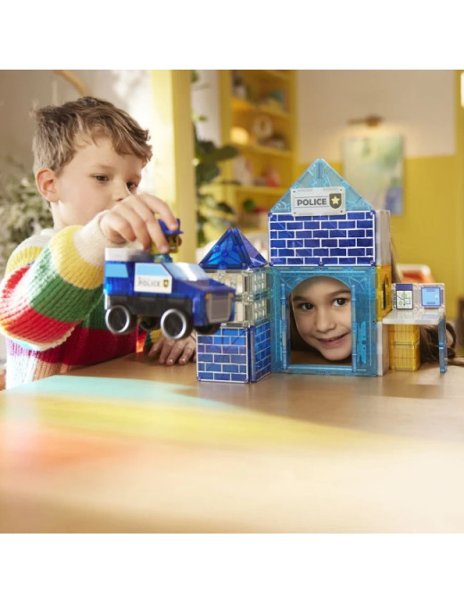MAGNA-TILES® Klocki Magnetyczne Police Station 35 el.