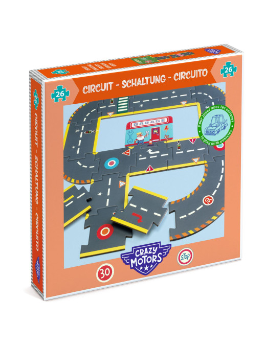 Puzzle kartonowe ULICE CRAZY MOTORS Djeco