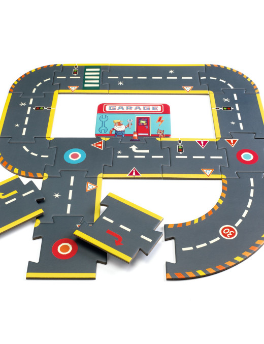 Puzzle kartonowe ULICE CRAZY MOTORS Djeco