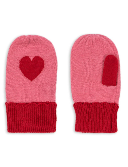 Rękawiczki wełniane Collette Vanter Pink Hearts, Konges Sløjd