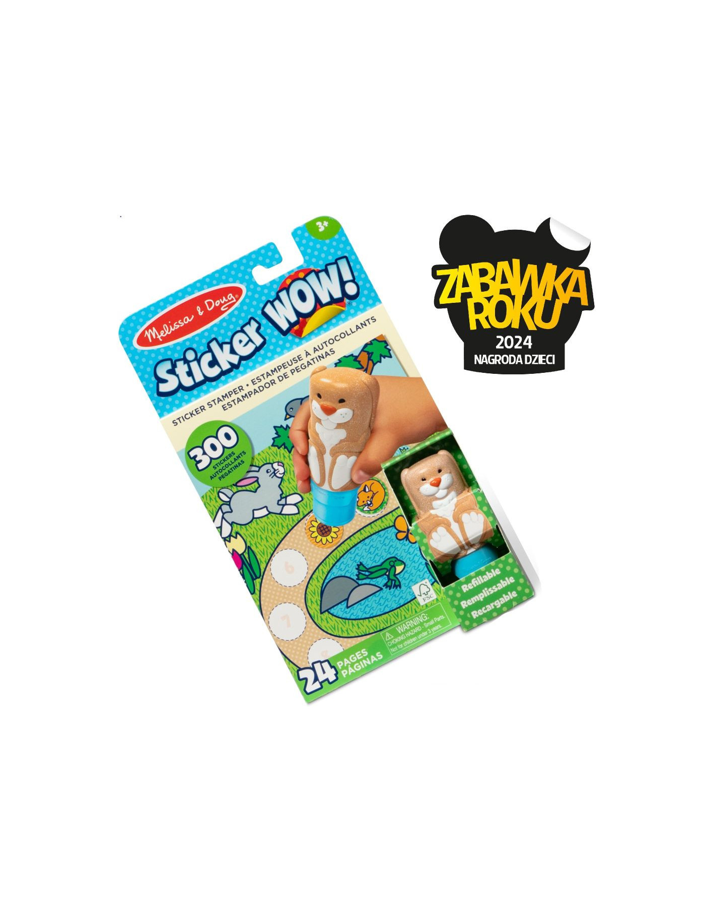 Sticker WOW! stempelki z naklejkami króliczek, Melissa & Doug