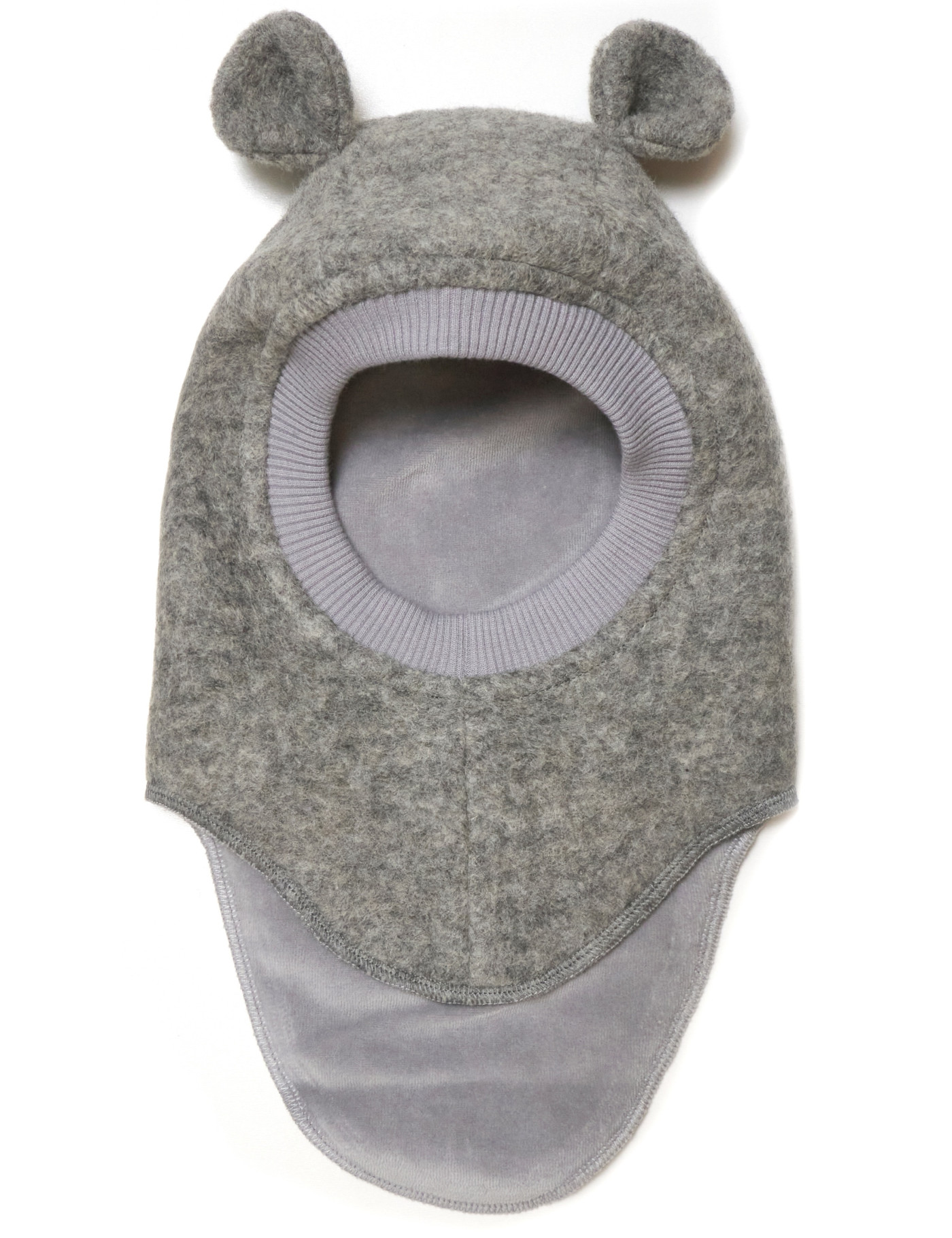 Kominiarka z uszami merino 2-warstowa Grey melange Huttelihut