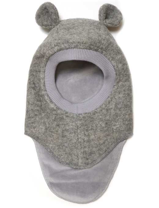 Kominiarka z uszami merino 2-warstowa Grey melange Huttelihut