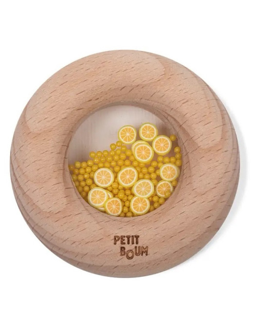Petit Boum, Drewniana grzechotka sensoryczna, Cytryna