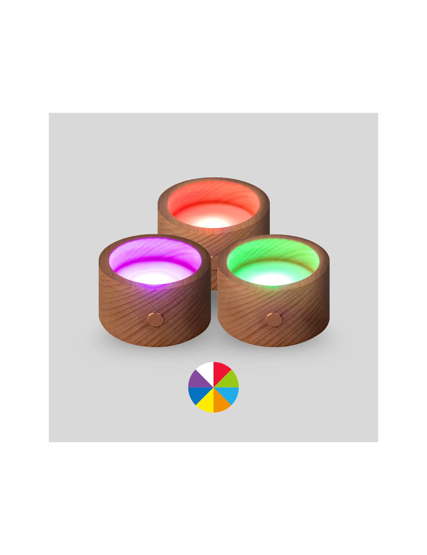 Petit Boum, Lampka sensoryczna LED Magic Light Base – podświetlenie do butelek sensorycznych, baza świetlna