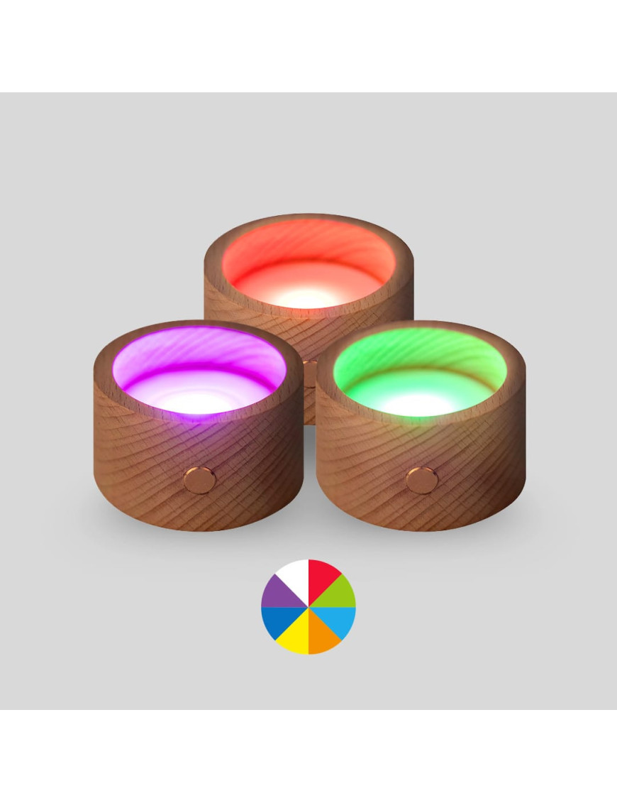 Petit Boum, Lampka sensoryczna LED Magic Light Base – podświetlenie do butelek sensorycznych, baza świetlna