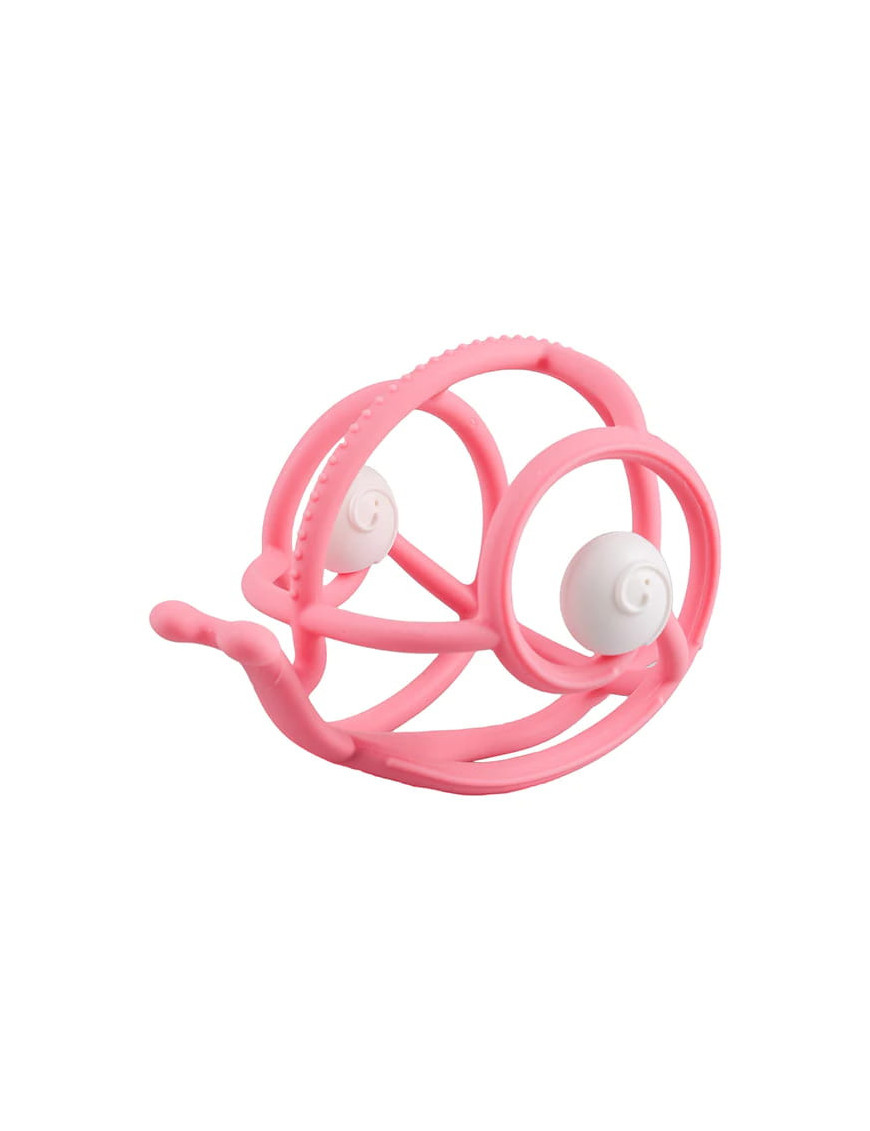 Mombella Gryzak z grzechotką Ślimak Pink