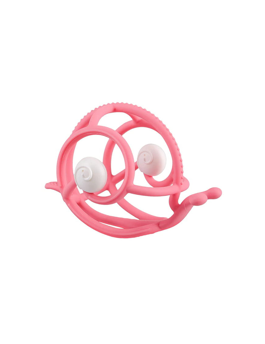 Mombella Gryzak z grzechotką Ślimak Pink