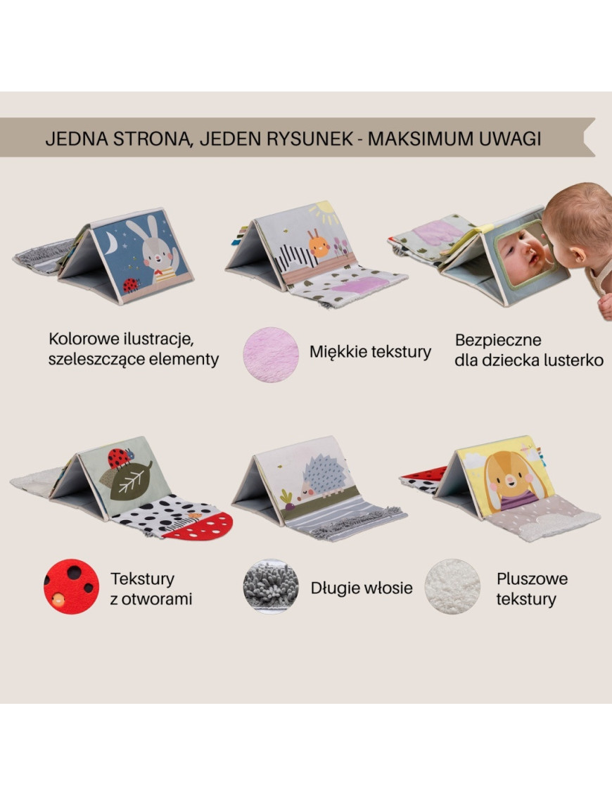Taf Toys Książeczka Sensoryczna do Zabawy na Brzuszku Króliczek Taf Toys Książeczka Sensoryczna do Zabawy na Brzuszku Króliczek