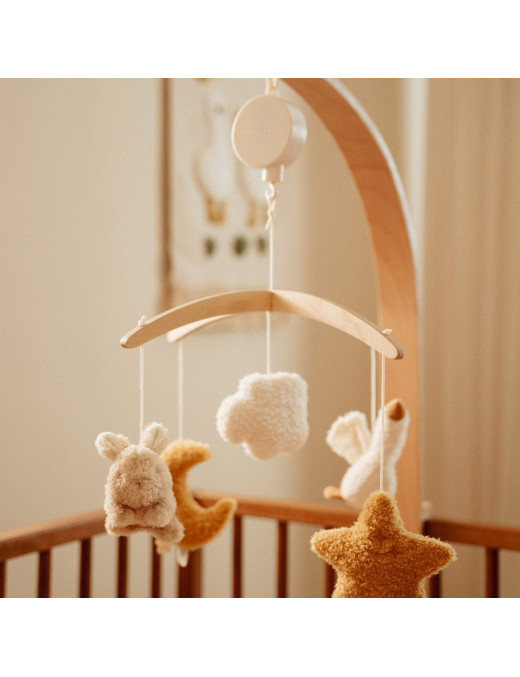 Little Dutch Drewniana karuzela do łóżeczka Newborn Naturals FSC