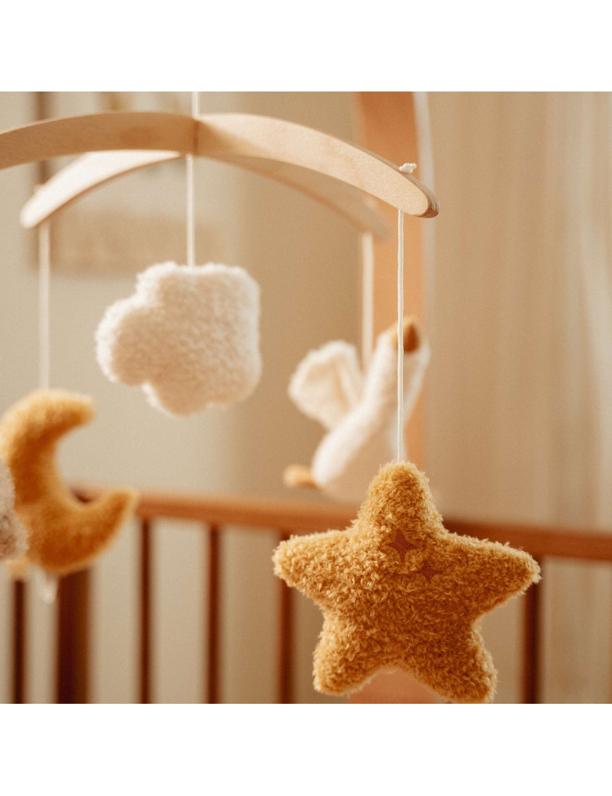 Little Dutch Drewniana karuzela do łóżeczka Newborn Naturals FSC