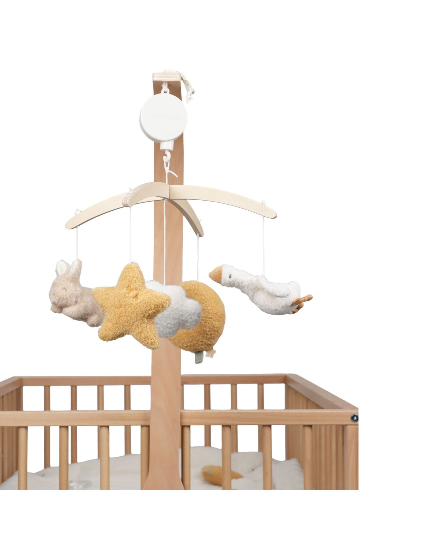 Little Dutch Drewniana karuzela do łóżeczka Newborn Naturals FSC