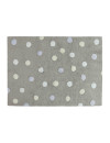 Lorena Canals Dywan bawełniany Topos Tricolor Grey Azul/Blue 120 x 160 cm