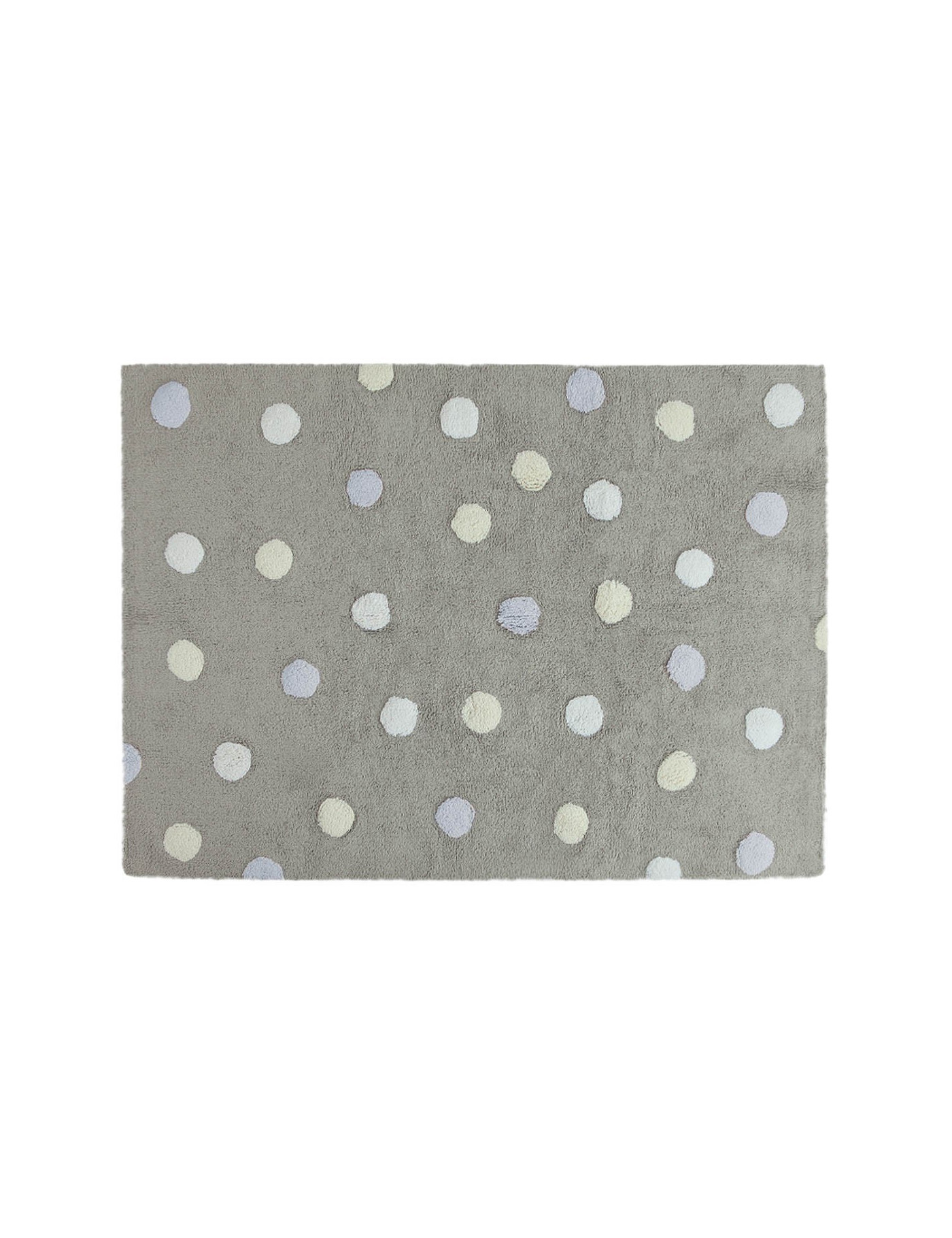 Lorena Canals Dywan bawełniany Topos Tricolor Grey Azul/Blue 120 x 160 cm