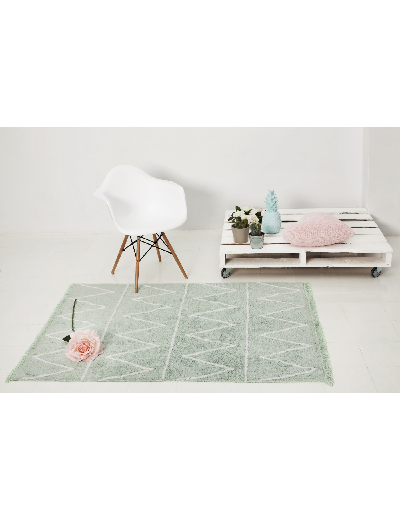 Lorena Canals Dywan bawełniany Hippy Mint 120 x 160 cm Lorena Canals Dywan bawełniany Hippy Mint 120 x 160 cm