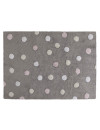Dywan bawełniany Topos Tricolor Grey Pink 120x160 cm