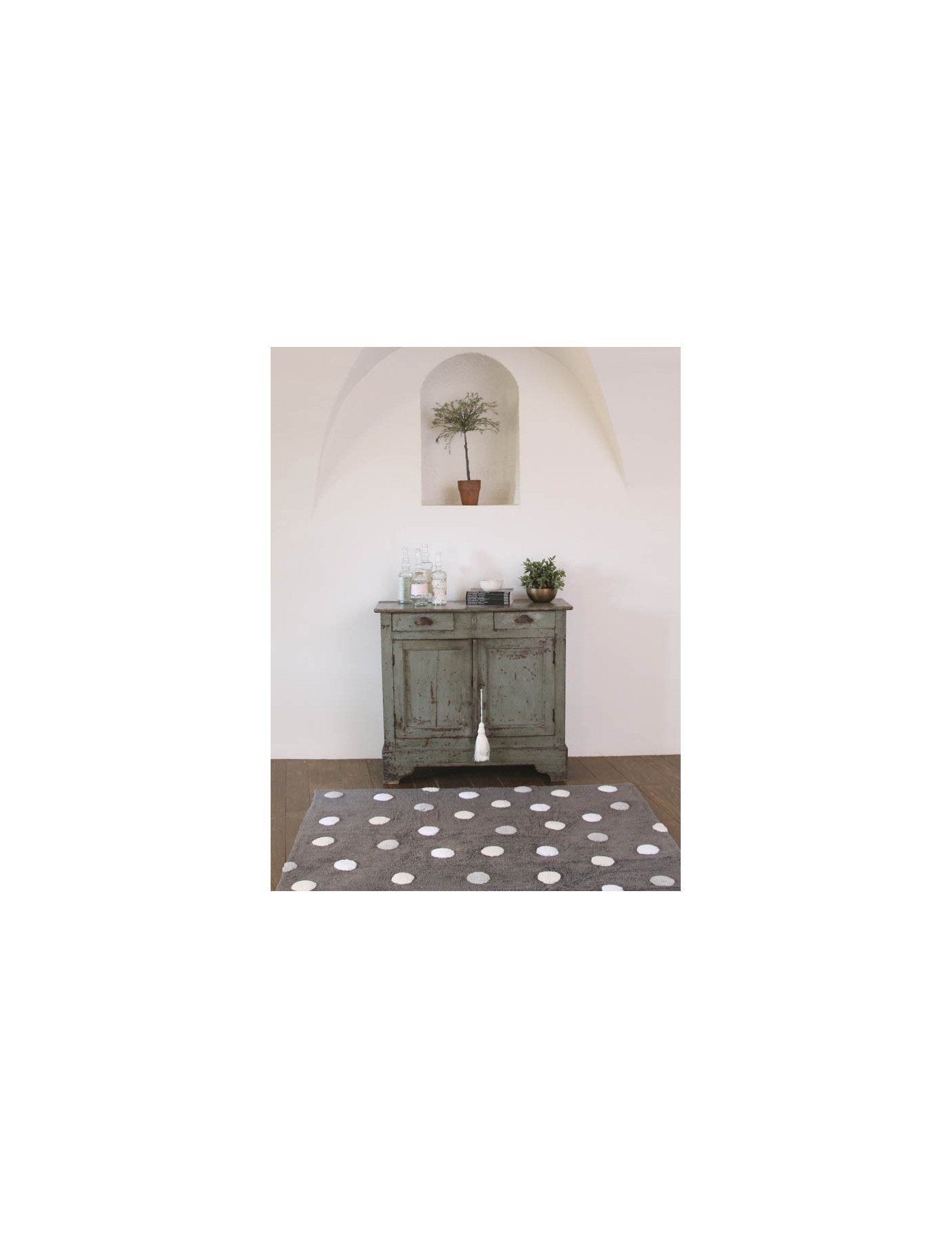 Lorena Canals Dywan bawełniany Topos Gris/Grey 120 x 160 cm