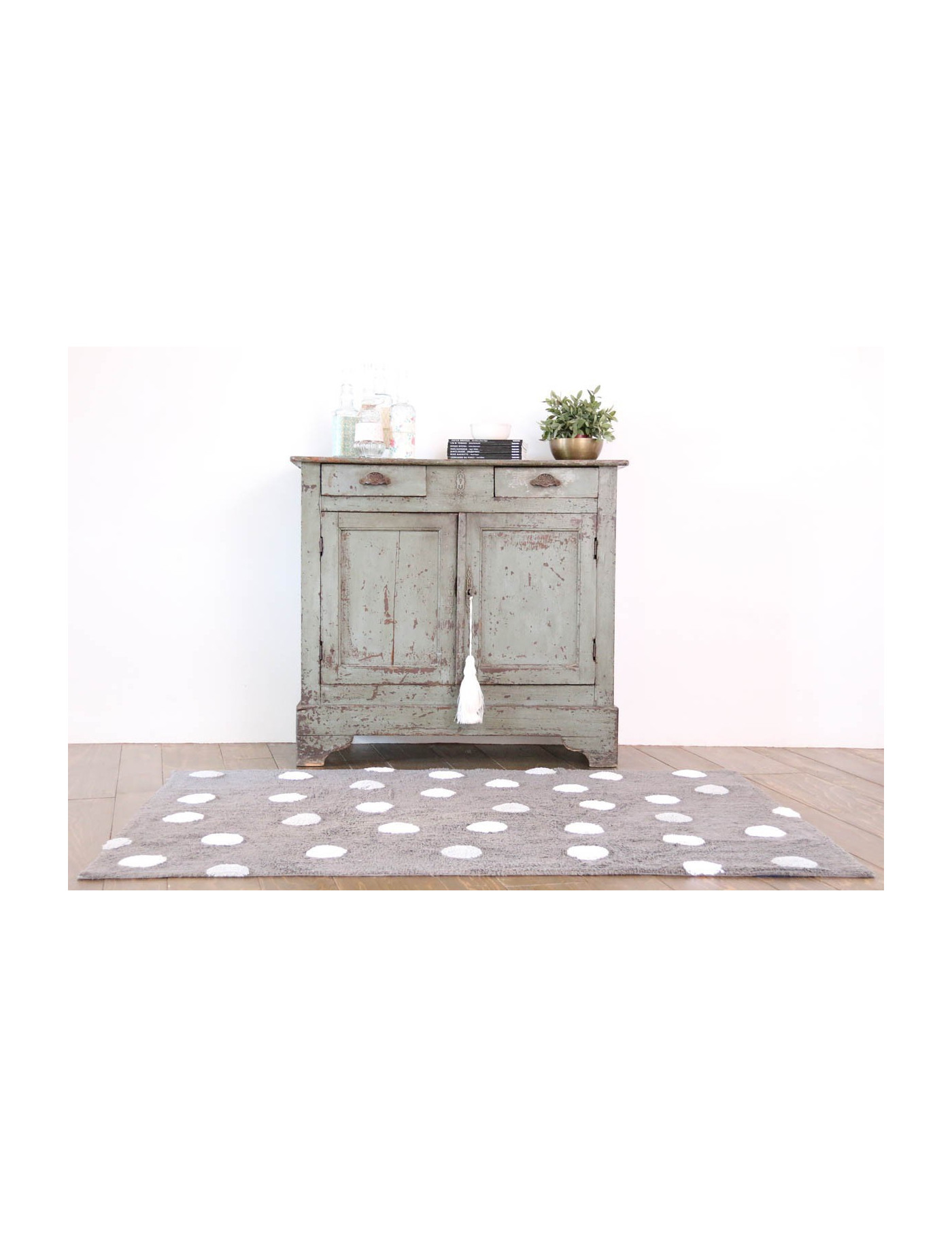 Lorena Canals Dywan bawełniany Topos Gris/Grey 120 x 160 cm