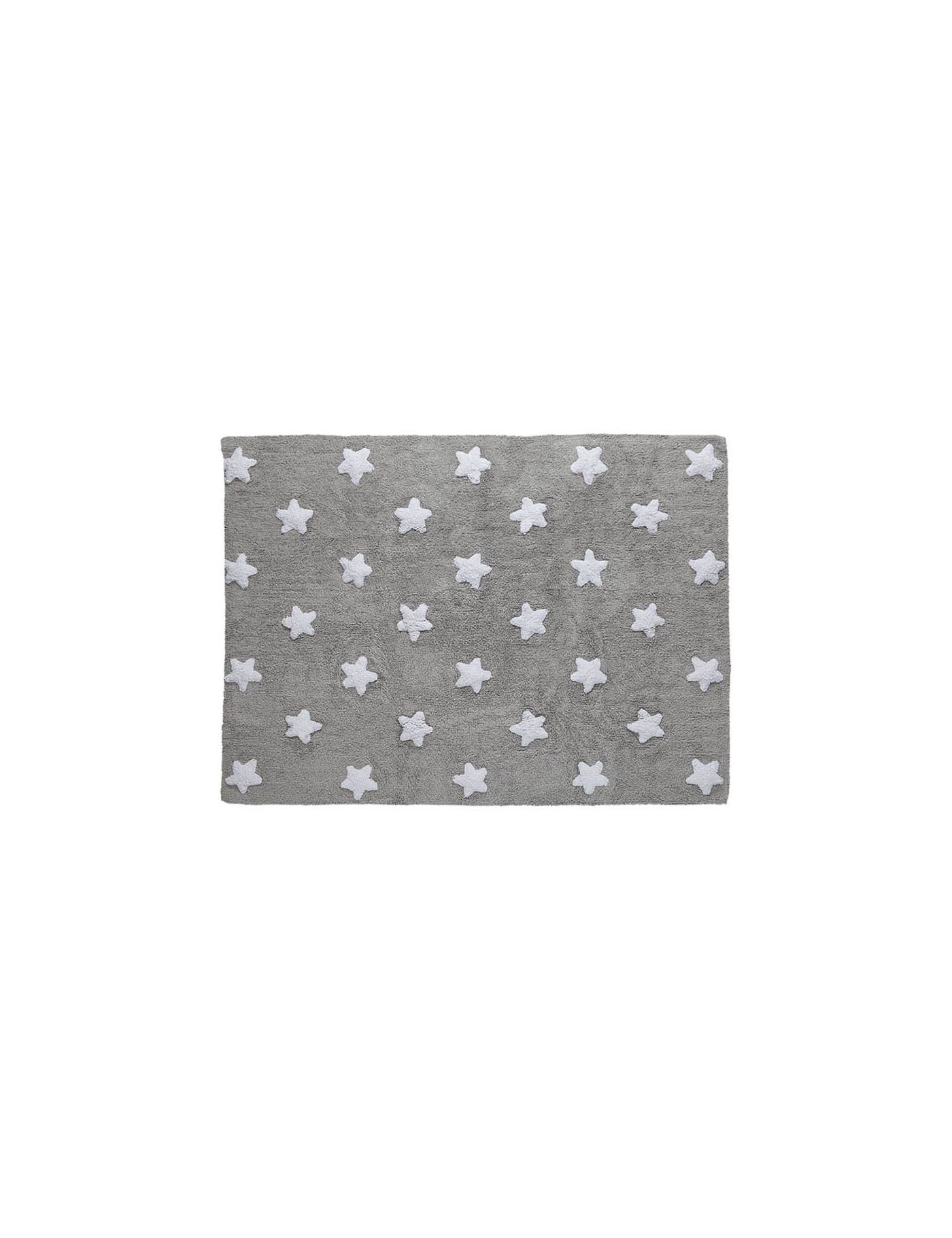 Lorena Canals Dywan bawełniany Grey Stars White 120 x 160 cm