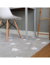 Lorena Canals Dywan bawełniany Grey Stars White 120 x 160 cm