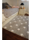 Lorena Canals Dywan bawełniany Grey Stars White 120 x 160 cm